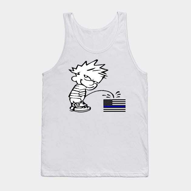 Calvin Blue Lives Matter Tank Top by RevolutionToday